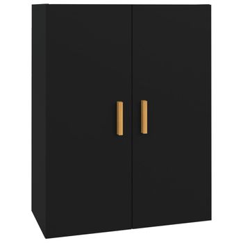 Armario De Pared Colgante Negro 69,5x34x90 Cm Vidaxl