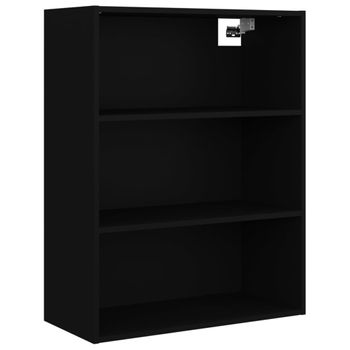 Armario Colgante De Pared Negro 69,5x32,5x90 Cm Vidaxl