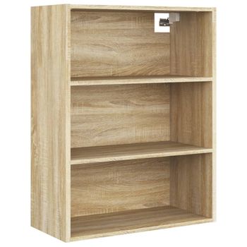 Armario Colgante De Pared Roble Sonoma 69,5x32,5x90 Cm Vidaxl