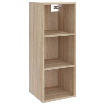 Armario De Pared Madera Ingeniería Roble Sonoma 34,5x32,5x90 Cm Vidaxl