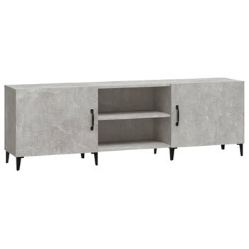 Mueble De Tv Madera De Ingeniería Gris Hormigón 150x30x50 Cm Vidaxl