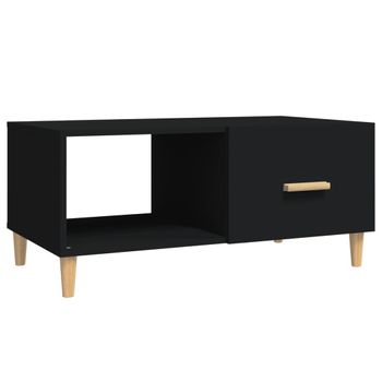 Mesa De Centro Madera Contrachapada Negro 89,5x50x40 Cm Vidaxl