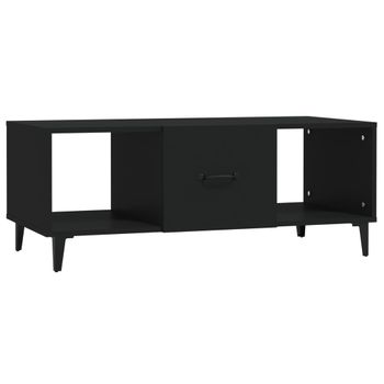 Mesa De Centro Madera Contrachapada Negro 102x50x40 Cm Vidaxl