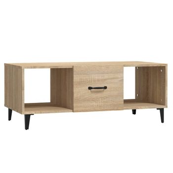 Mesa De Centro Madera Contrachapada Roble Sonoma 102x50x40 Cm Vidaxl