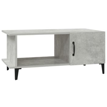 Mesa De Centro Madera Contrachapada Gris Hormigón 90x50x40 Cm Vidaxl