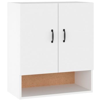 Armario De Pared Madera Contrachapada Blanco 60x31x70 Cm Vidaxl