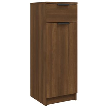 Armario De Baño Madera Contrachapada Marrón Roble 32x34x90 Cm Vidaxl