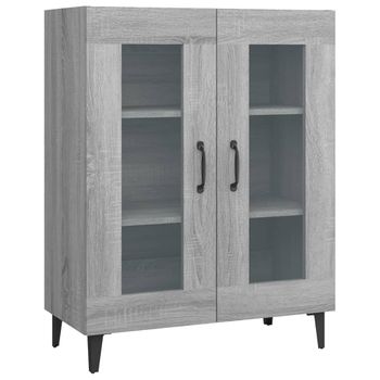 Aparador De Madera De Ingeniería Gris Sonoma 69,5x34x90 Cm Vidaxl