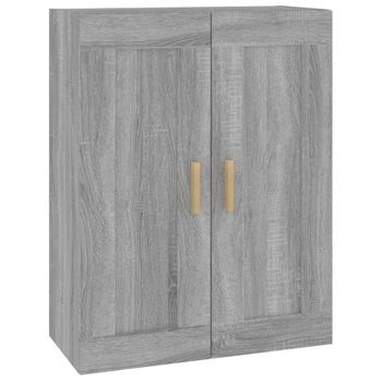 Armario De Pared Madera Ingeniería Gris Sonoma 69,5x32,5x90 Cm Vidaxl