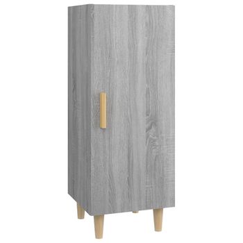 Aparador De Madera Contrachapada Gris Sonoma 34,5x34x90 Cm Vidaxl