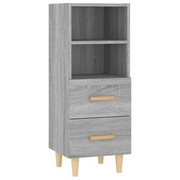 Aparador De Madera Contrachapada Gris Sonoma 34,5x34x90 Cm Vidaxl