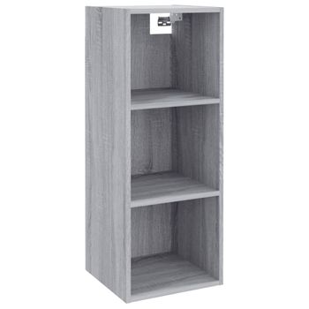 Armario De Pared Madera Ingeniería Gris Sonoma 34,5x32,5x90 Cm Vidaxl