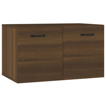 Armario Pared Madera Contrachapada Marrón Roble 60x36,5x35 Cm Vidaxl