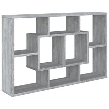 Estantería De Pared Madera Ingeniería Gris Sonoma 85x16x52,5 Cm Vidaxl