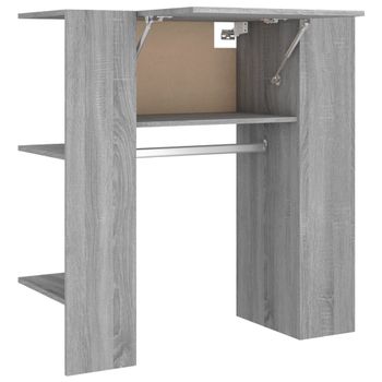 Mueble De Recibidor Madera Ingeniería Gris Sonoma 97,5x37x99 Cm Vidaxl