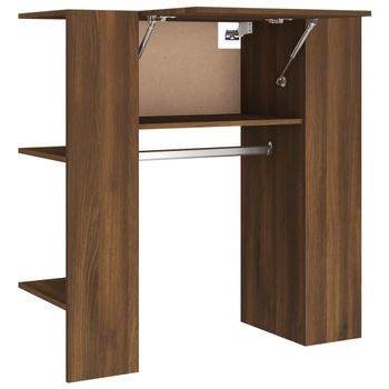 Mueble De Recibidor Madera Ingeniería Marrón Roble 97,5x37x99cm Vidaxl