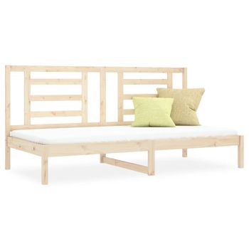 Sofá Cama Madera Maciza De Pino 80x200 Cm Vidaxl