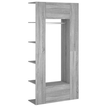 Mueble De Recibidor 2 Uds Madera Contrachapada Gris Sonoma Vidaxl