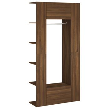 Mueble De Recbidor 2 Uds Madera Contrachapada Marrón Roble Vidaxl