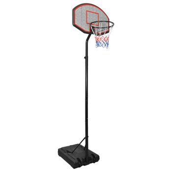 Canasta De Baloncesto Polietileno Negro 282-352 Cm Vidaxl