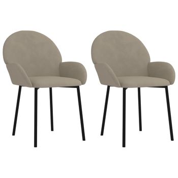 Pack 4 Sillas Comedor Rita, Silla Tapizada En Terciopelo Gris Y Detalle  Floral. Patas Metálicas con Ofertas en Carrefour