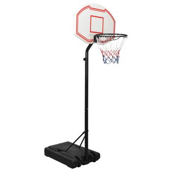 Canasta De Baloncesto Polietileno Blanco 237-307 Cm Vidaxl