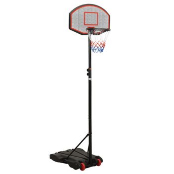 Canasta De Baloncesto Polietileno Negro 216-250 Cm Vidaxl