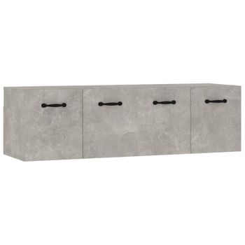 Armarios Pared 2 Uds Contrachapada Gris Hormigón 80x35x36,5 Cm Vidaxl