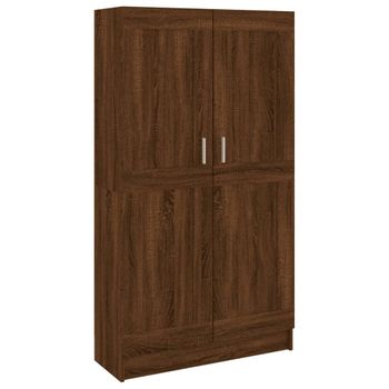 Estantería Madera Contrachapada Marrón Roble 82,5x30,5x150 Cm Vidaxl