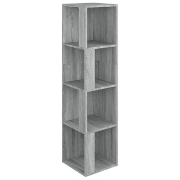 Mueble Esquina Madera Contrachapada Gris Sonoma 33x33x132 Cm Vidaxl