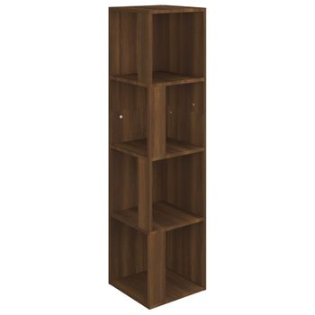 Mueble Esquina Madera Contrachapada Marrón Roble 33x33x132 Cm Vidaxl