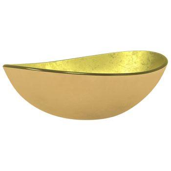 Lavabo De Vidrio Templado Dorado 54,5x35x15,5 Cm Vidaxl