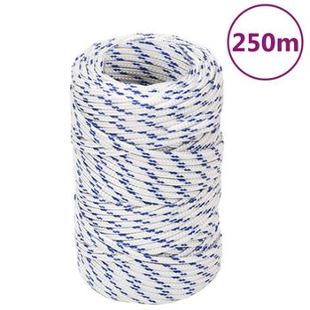 Cuerda De Barco Polipropileno Blanco 2 Mm 250 M Vidaxl