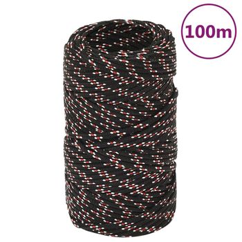 Cuerda De Barco Polipropileno Negra 2 Mm 100 M Vidaxl