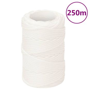 Cuerda De Barco Polipropileno Blanco Intenso 2 Mm 250 M Vidaxl