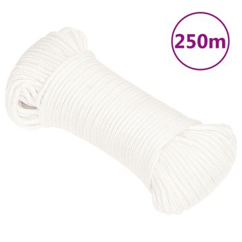 Cuerda De Barco Polipropileno Blanco Intenso 3 Mm 250 M Vidaxl