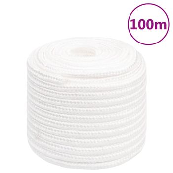 Cuerda De Barco Polipropileno Blanco Intenso 18 Mm 100 M Vidaxl