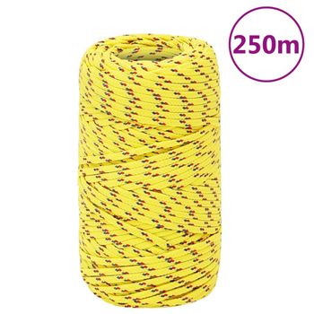 Cuerda De Barco Polipropileno Amarillo 2 Mm 250 M Vidaxl