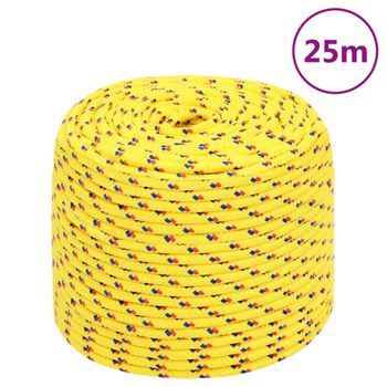 Cuerda De Barco Polipropileno Amarillo 6 Mm 25 M Vidaxl