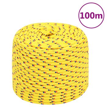 Cuerda De Barco Polipropileno Amarillo 8 Mm 100 M Vidaxl