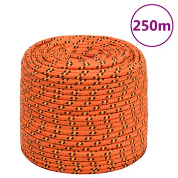 Cuerda De Barco Polipropileno Naranja 10 Mm 250 M Vidaxl