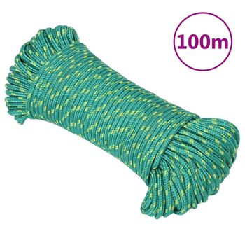 Cuerda De Barco Polipropileno Verde 4 Mm 100 M Vidaxl