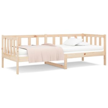 Sofá Cama Madera Maciza De Pino 90x190 Cm Vidaxl