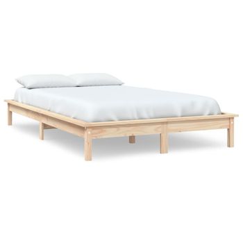 Estructura De Cama Madera Maciza De Pino 120x200 Cm Vidaxl