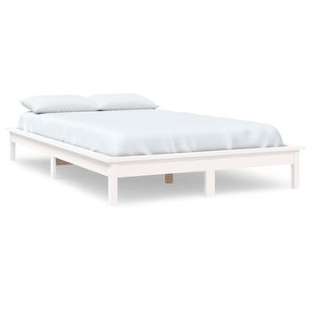 Cabecero de Cama 160 Capitone Cuadros Tela Antimanchas 162x57x5cm Blanco  Roto