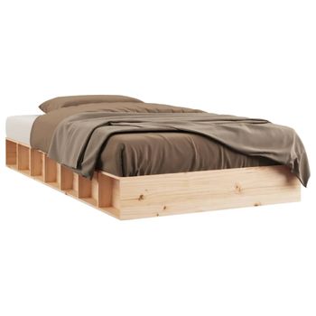 Estructura De Cama Individual Pequeña Madera Maciza 75x190 Cm Vidaxl