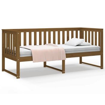 Sofá Cama De Madera Maciza De Pino Marrón Miel 80x200 Cm Vidaxl