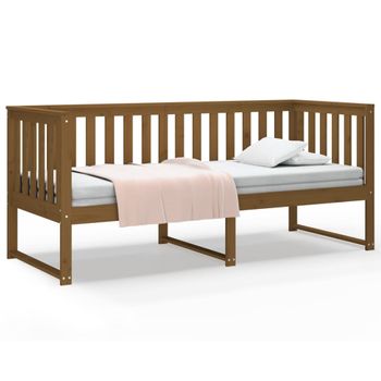 Sofá Cama De Madera Maciza De Pino Marrón Miel 75x190 Cm Vidaxl