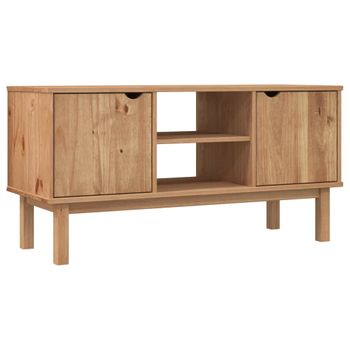 BaraSh Mueble de TV Madera Maciza de Teca 110x30x50 cm Muebles de Salon TV  Muebles TV Salon Mueble para TV Mueble TV