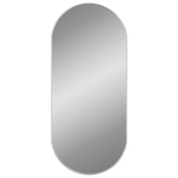 Espejo De Pared Ovalado Plateado 100x45 Cm Vidaxl